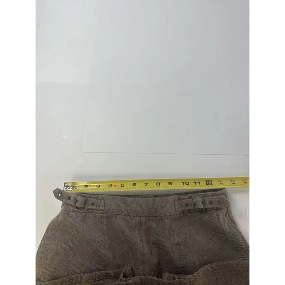 Free People Women's Size Small A-Line Cotton Skirt Beige Pockets - Picture 4 of 6